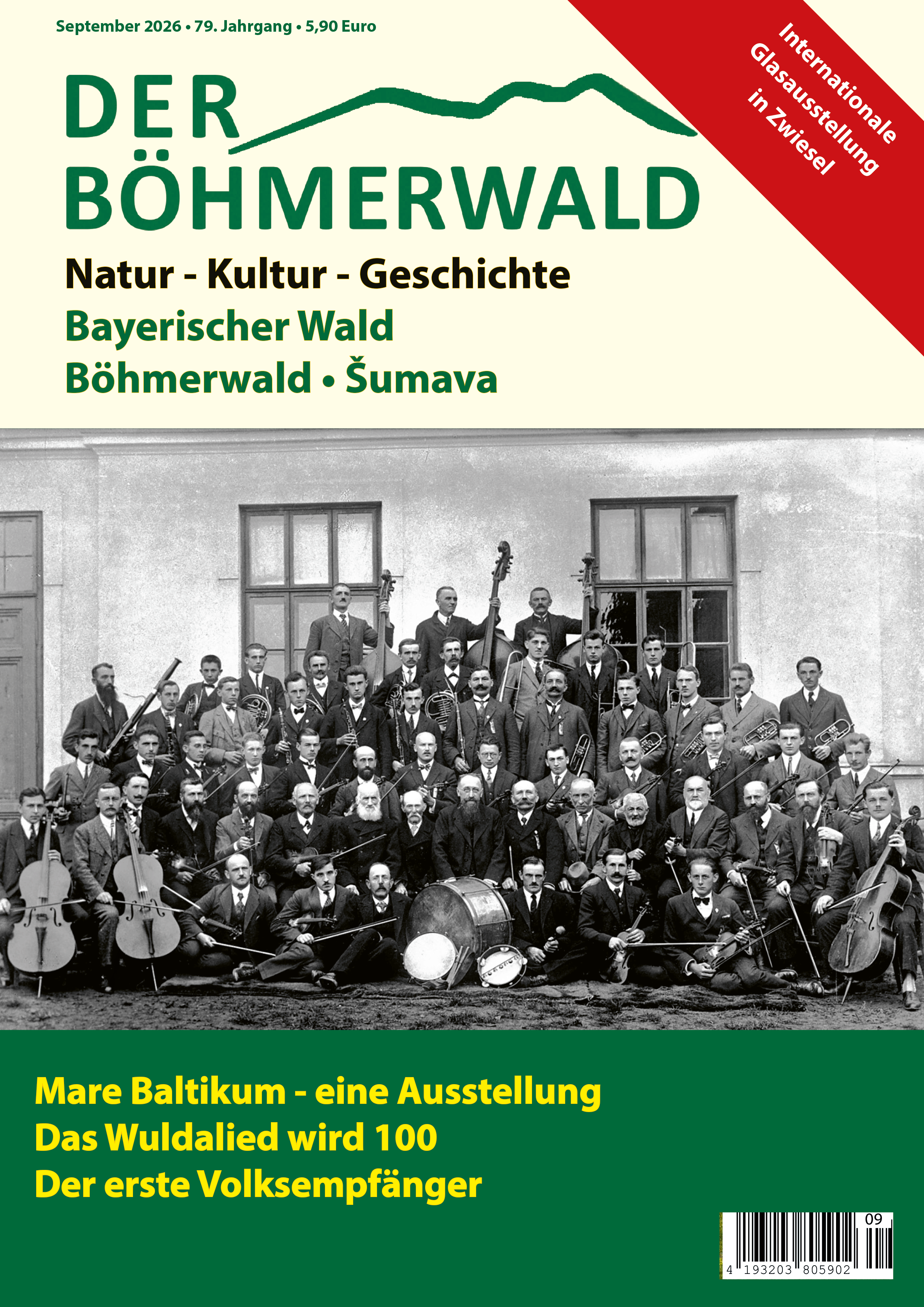 Titelblatt der aktuellen Ausgabe der Zeitschrift Der Böhmerwald