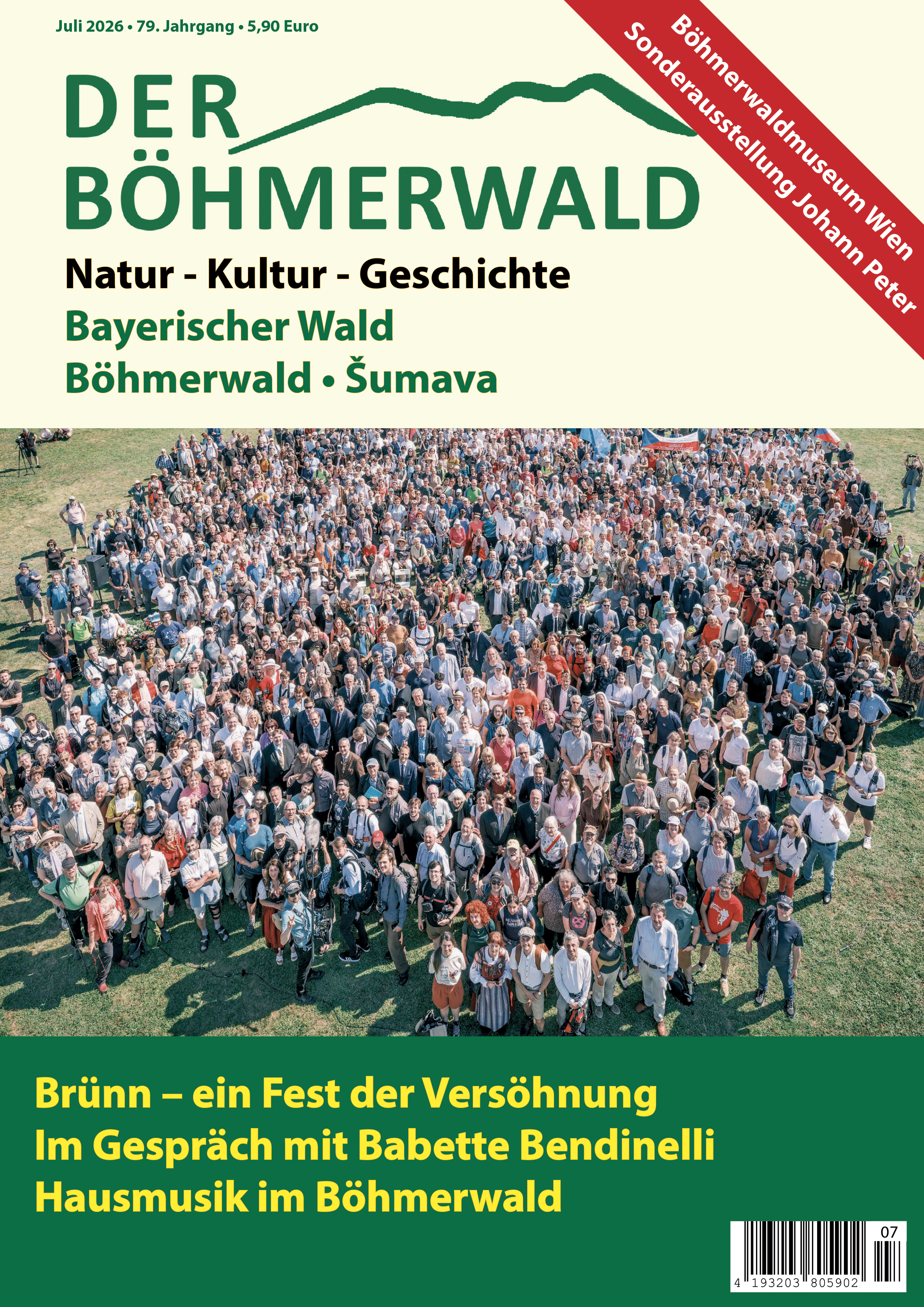 Titelblatt der aktuellen Ausgabe der Zeitschrift Der Böhmerwald