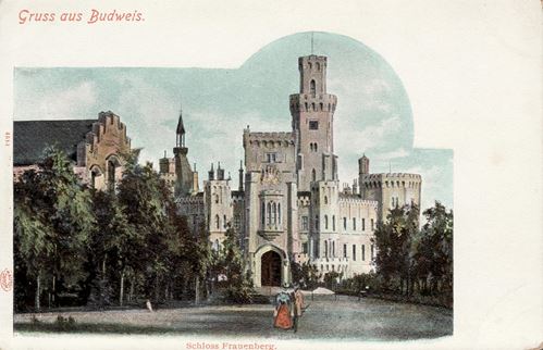 Historische Postkarte Budweis