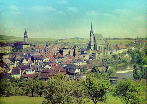Historische Postkarte Böhmisch Krumau
