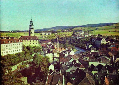 Historische Postkarte Böhmisch Krumau