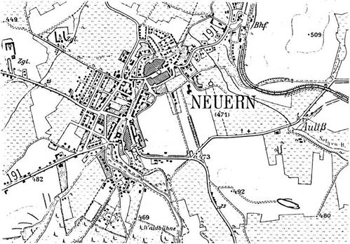 Historischer Plan der Stadt Neuern