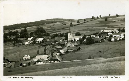 Historische Postkarte Schüttenhofen Haidl am Ahornberg